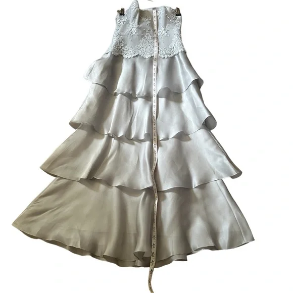 Rickie Freeman Teri Jon 100%Silk Dress Size 2 - Picture 10 of 12